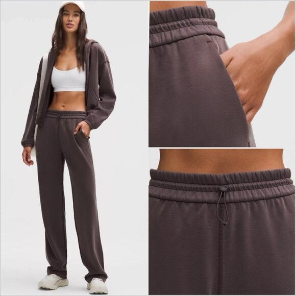 Lululemon Softstreme High Rise Straight-Leg Lounge Pants Size 6 Brown Sequoia - Picture 7 of 13